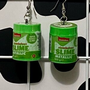 Nickelodeon Slime Metallic Earrings